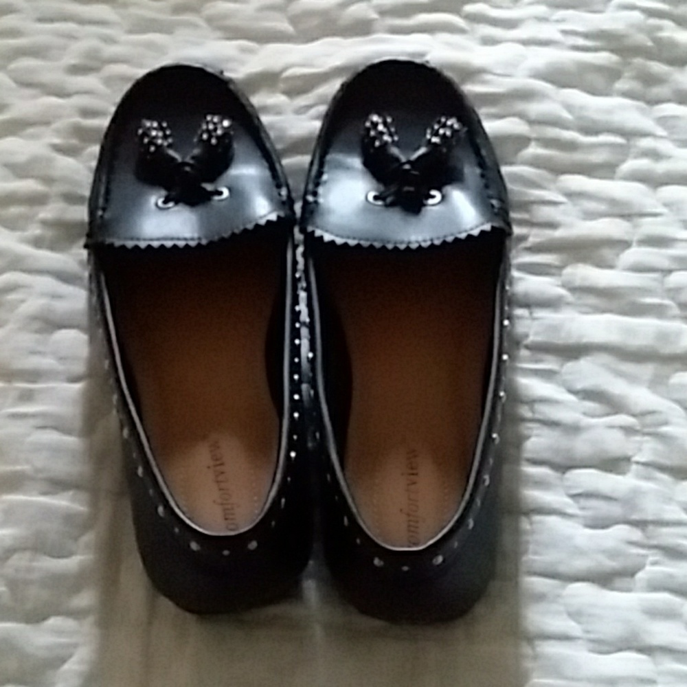 Comfort view Black Flats